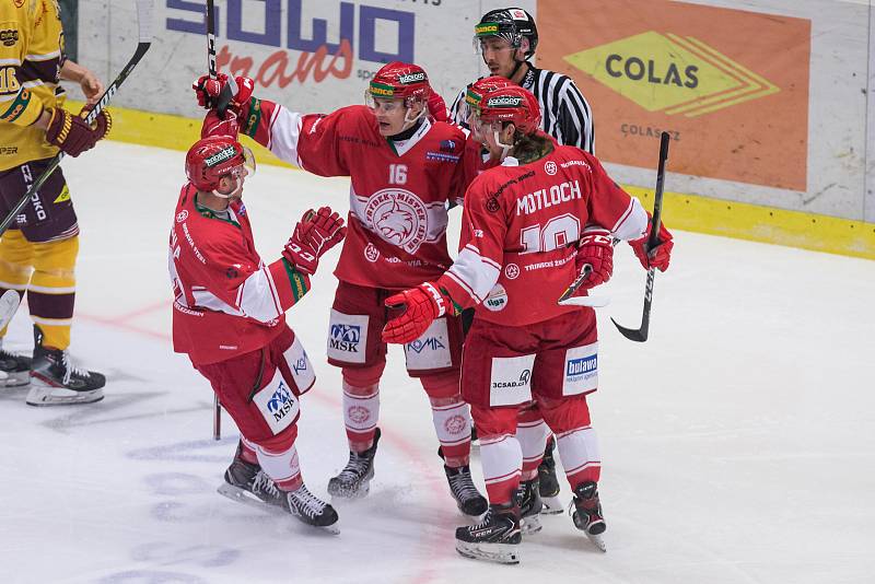 Utkání 54. kola Chance ligy mezi HC Dukla Jihlava a HC Frýdek-Místek.