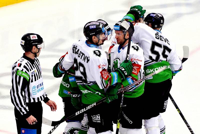 Hokejisté Třince v nedělním extraligovém duelu přehráli Bruslaře.