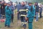 Pátý ročník Májové veselice v obci Řeka. Součástí oslav byla soutěž amatérských dřevorubců Forest man.