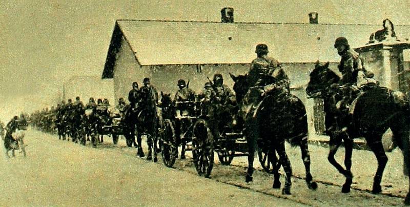 Brzy ráno 15. března 1939 prošlo Žabní vojsko německých okupantů. V pozadí je dnešní sídlo Ludma Trading. Fotografie pochází z dobového tisku.