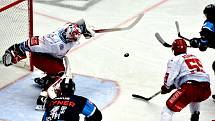 Zápas 7. kola hokejové extraligy Oceláři Třinec - Bílí Tygři Liberec, který se hrál 2. října 2022 ve Werk Areně.