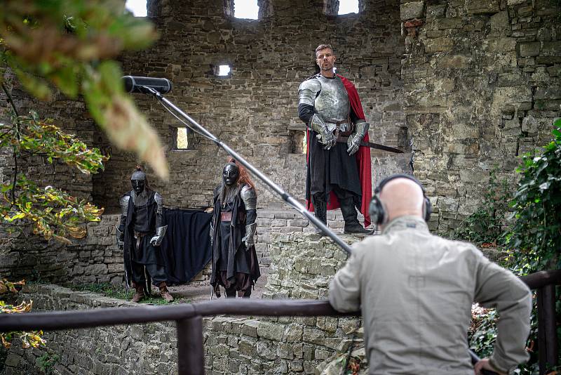 Natáčení pohádky Princezna zakletá v čase 2 na hradu Hukvaldy, 8. sprna 2022, Hukvaldy.