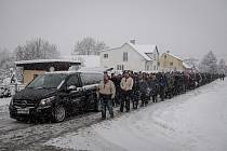 Pohřeb mladého varhaníka z Bašky který byl zavražděn, 12. prosince 2022.