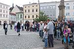 Demonstrace za nezávislou justici a proti vládě ve Frýdku-Místku, 28. května 2019.