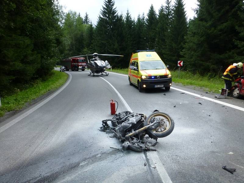 Tragická nehoda motorkáře. 