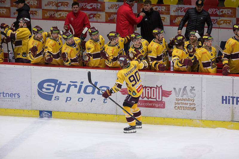 Utkání 54. kola Chance ligy mezi HC Dukla Jihlava a HC Frýdek-Místek.