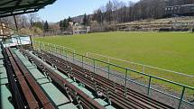 Fotbalové hřiště v Mostech u Jablunkova.