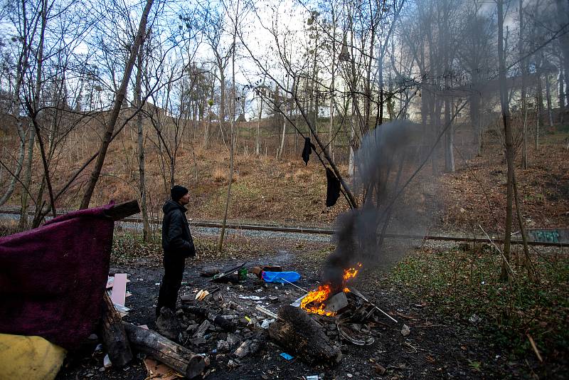 Zámecký park a jeho přilehlé okolí, 18. ledna 2022 ve Frýdku-Místku.