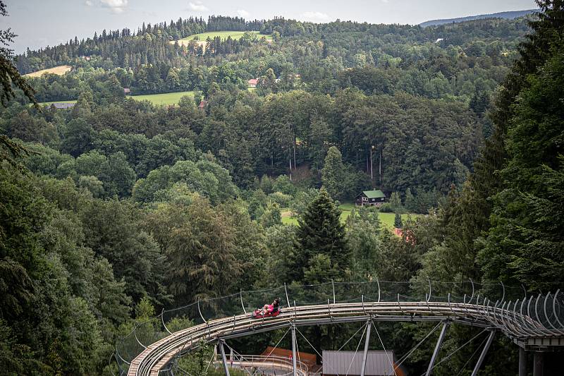 Bobová dráha Boboffka na Čeladné, 14. července 2020.