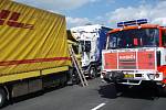 Nehoda dvou nákladních automobilů na Jablunkovsku