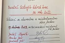 Oceňování dárců krve v Bašce, duben 2023.