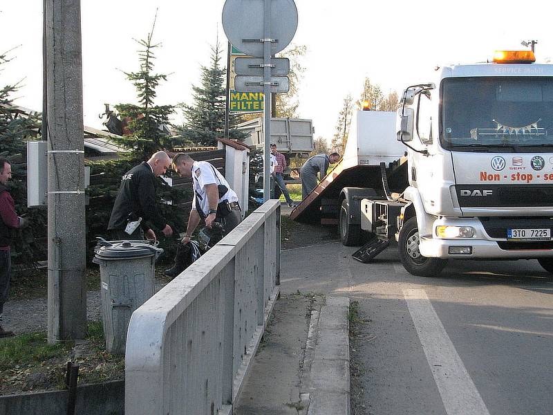 Středeční nehoda v Kunčičkách u Bašky.