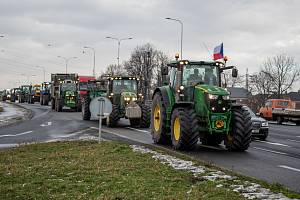 Protestní akce zemědělců Moravskoslezského kraje, 23. ledna 2024, Ostrava.