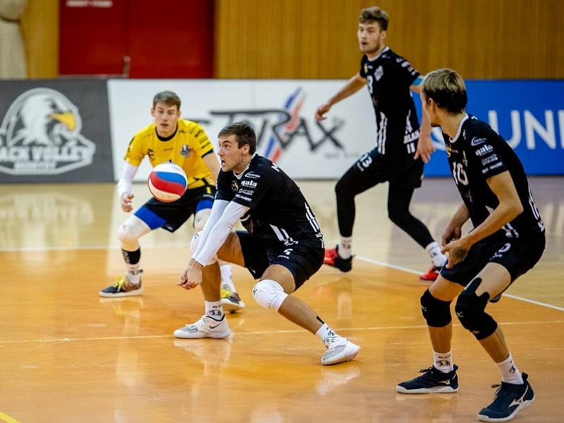Zápas 3. kola extraligy volejbalistů 9. října 2021 ve Frýdku-Místku Black Volley Beskydy - VK Ostrava 3:2.