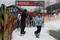 Ski areál v Mostech u Jablunkova. 