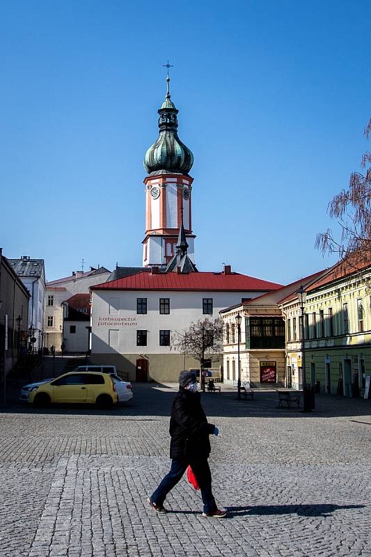 Frýdek-Místek v celostátní karanténě, 24. března 2020. Vláda ČR vyhlásila dne 15.3.2020 celostátní karanténu kvůli zamezení šíření novému koronavirové onemocnění (COVID-19).