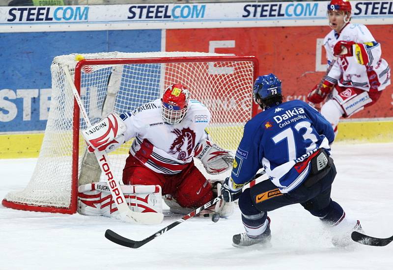 Hokejové derby Vítkovice vs. Třinec.