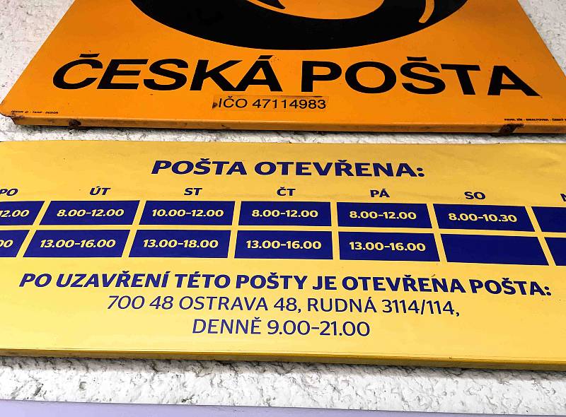 Zrušením ohrožená pošta č. 13 ve Frýdku, 31. 3. 2023.