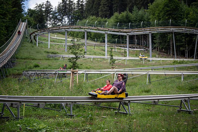 Bobová dráha Boboffka na Čeladné, 14. července 2020.