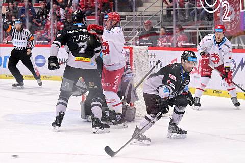 Zápas 22. kola hokejové extraligy Oceláři Třinec - Karlovy Vary 3:1, který se hrál 26. listopadu 2023 ve Werk Areně.