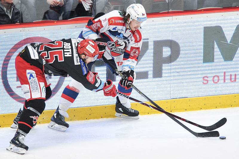 Čtvrtfinále play off hokejové extraligy - 5. zápas: HC Oceláři Třinec - HC Dynamo Pardubice, 21. března 2018 v Třinci.