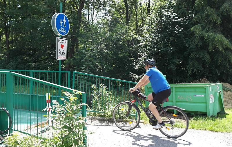 Moravskoslezský kraj podpořil dodělání cyklostezky č. 59 z Ostravy do Beskyd. Kousek chybí ve Sviadnově, vůbec nic ještě nemají v Bašce, 22. 6. 2022.