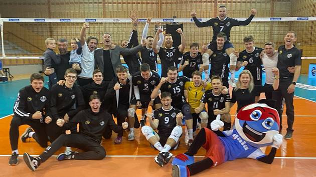 Zápas 15. kola extraligy volejbalistů Black Volley Beskydy - Kladno 3:2.