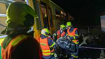 Nehoda na železnici v Hnojníku.