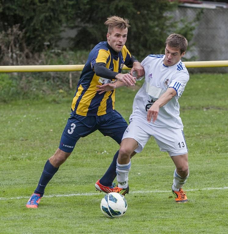 Utkání Slezský FC Opava B – Real Lískovec. 