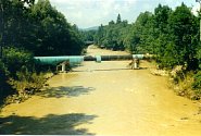 Dobové snímky z července 1997 od vodohospodářů v Beskydech.