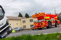Nehoda, zásah hasičů, Ropice, Frýdecko-Místecko, 26. dubna 2022.