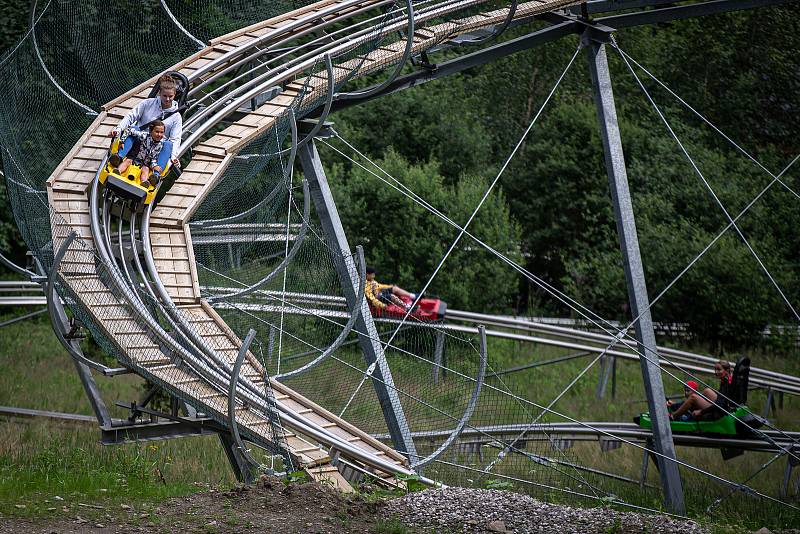 Bobová dráha Boboffka na Čeladné, 14. července 2020.