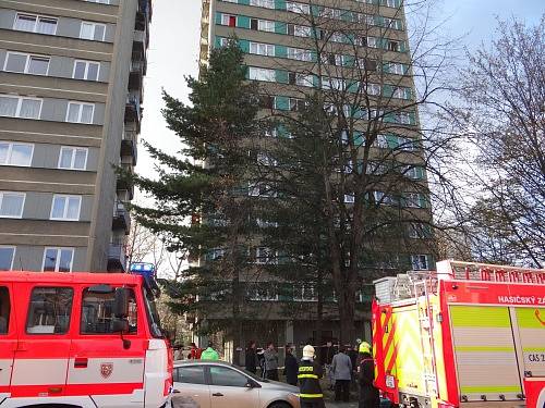 Šest hasičských jednotek muselo v neděli 8. listopadu před polednem zasahovat u požáru bytu šestnáctipatrového panelového domu v Zahradní ulici ve Frýdku-Místku.