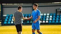 Zápas 22. kola fotbalové I.B třídy, skupiny C, Lokomotiva Petrovice B - Horní Suchá 0:6, které se hrálo 15. května na hřišti v Závadě. Foto: FK Horní Suchá/Ondřej Kruťa