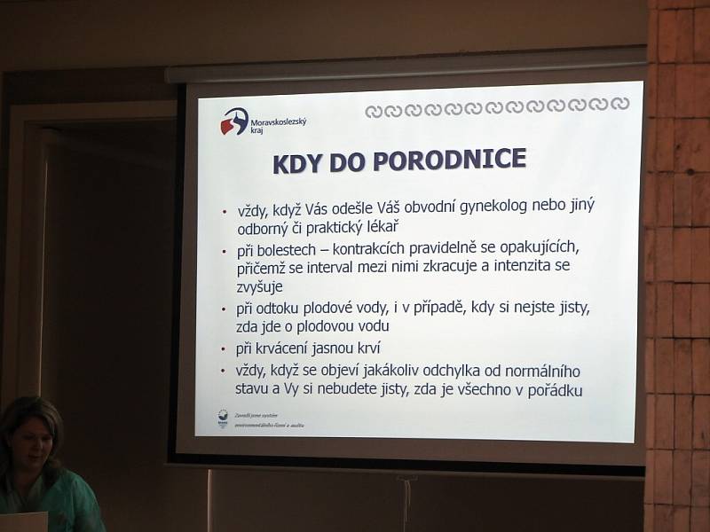 Workshop pro těhotné ženy v havířovské porodnici. 