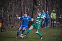 Zápas fotbalové I.B třídy, skupiny C, Oldřichovice - Věřňovice 2:2.