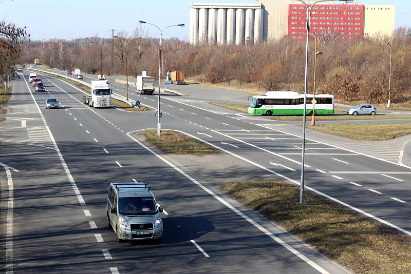 Křižovatka na Ostravské ulici v Havířově.