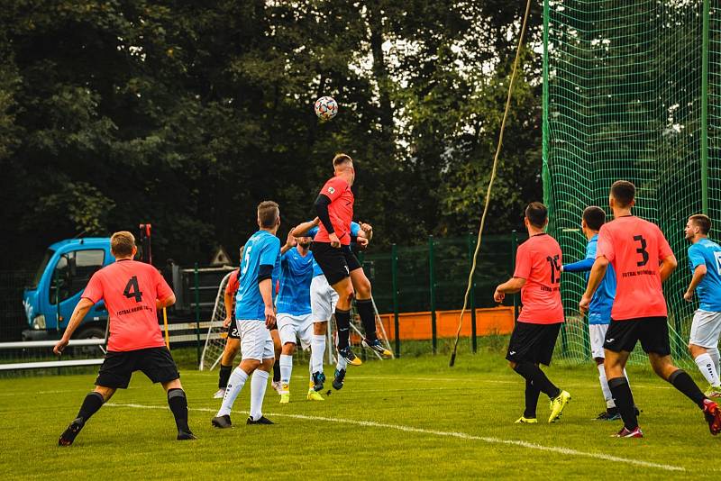 Zápas 5. kola fotbalové I.A třídy, skupiny B, Raškovice - Horní Suchá 4:2.