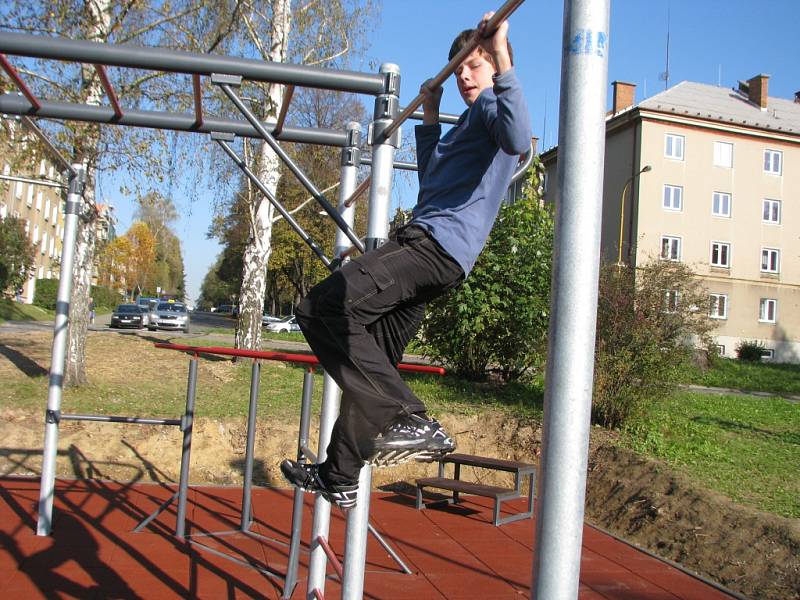 Workoutové cvičiště v centru Havířova. 