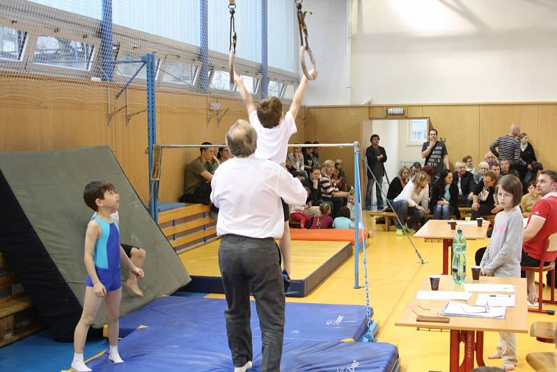 Okresní přebor malých gymnastů v Havířově.