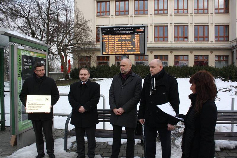 Oficiální zahájení provozu světelných tabulí s jízdními řády v Moravskoslezském kraji se konalo v Havířově. 