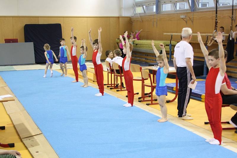 Okresní přebor malých gymnastů v Havířově.