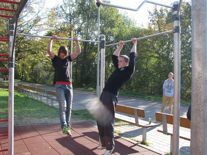 Workoutové cvičiště v centru Havířova. 