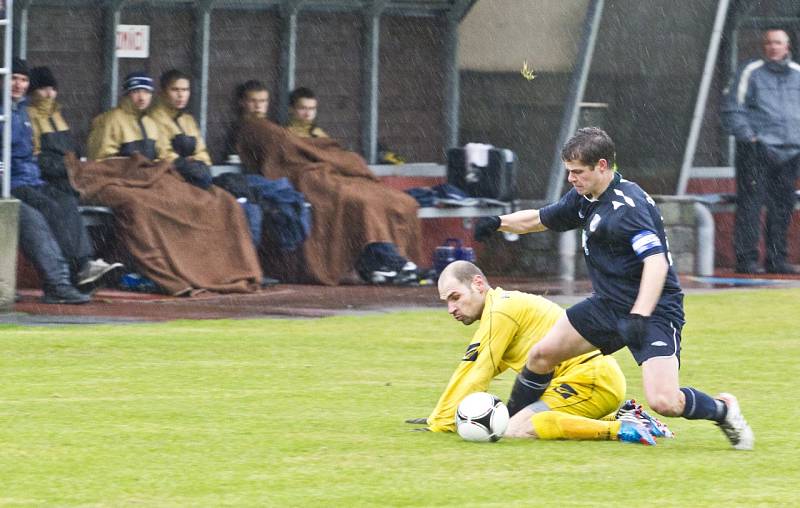 Z utkání Dětmarovice - Krnov 3:1.