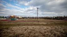 Atletický stadion v Havířově, leden 2020.