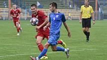 Havířov (v modrém) si doma poradil s Heřmanicemi 2:0.