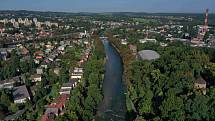 Český i Polský Těšín rozděluje Olše, hranice je však na tomto místě velice otevřená.