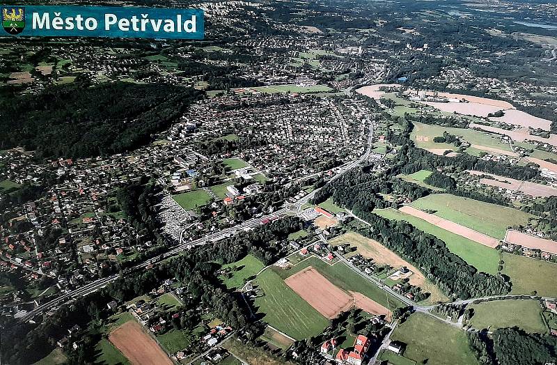 Petřvald. Letecký pohled na Petřvald. fotografie