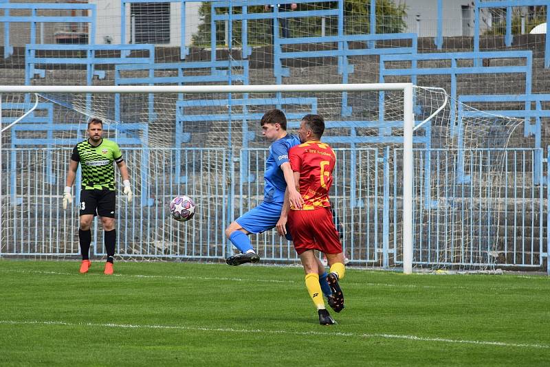Zápas 20. kola fotbalové divize F MFK Havířov - Frýdlant 0:3, který se hrál 1. května 2022 v Prostřední Suché.