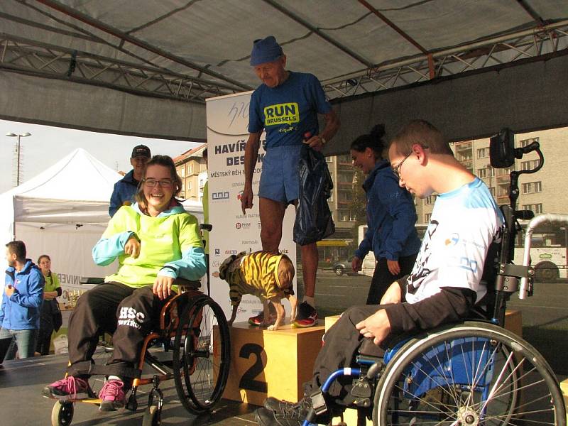 Havířovská desítka 2016, vyhlášení vítězů běhu na 10 km. 